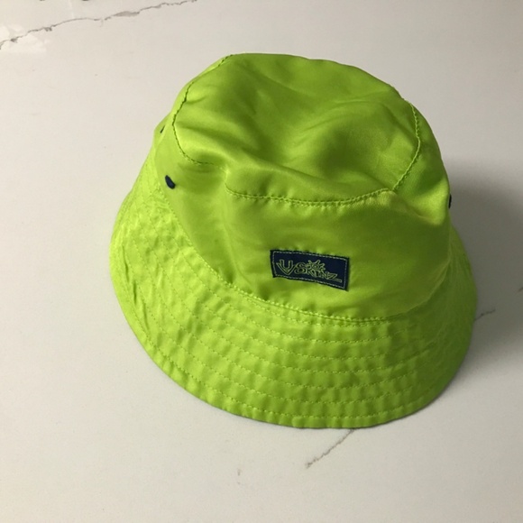 UV Skins Kids Bucket hat Size 5 NWOT Reversible Jungle Chameleon / Lime - Picture 5 of 11